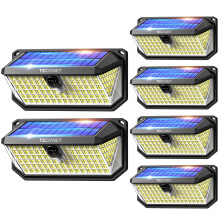 TECKNET 416 LED Solar Lights Outdoor Garden 4200Lm, Motion Sensor Garden Lights, 300 Angle & 3 Lighting Modes, Security Outdoor Wall Light IP66 Wate