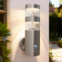 NBHANYUAN Lighting LED Outdoor Wall Light with 4 Modes PIR Sensor,SUS316 Stainless Steel Outside Wall Lamp for Garden,IP54 Front Door Wall Lights Mai