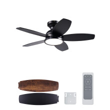VONLUCE Ceiling Fan with Light Remote Control, 36"/ 42"/52" Modern Ceiling Fans with Timer 6 Speeds Quiet Reversible Motor, 91/107/132 cm Indoor Outd