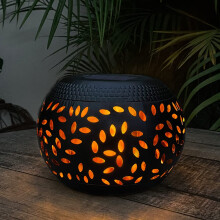 pearlstar Solar Lanterns for Outside, Solar Table Lamps Outdoor Garden Waterproof, LED Flickering Flame Table Lights Decorative Flame Lights for Gard
