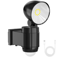 AIXPI Motion Sensor Lights Outdoor, Rechargeable 6000mAh Battery Powered Light with 20s to 300s Working Time Adjustment, Waterproof LED Security Light