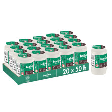 Bolsius Grave Light - White - 20-Pack - Long Burning Time 2 Days - Funeral Candle & Memorial Candles - Clean Burning - Without Palm Oil