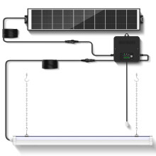 Solar LED Batten Light for Shed Indoor Outdoor, 2.5ft 1500LM 3 Modes Solar Lights with Pull Cord, Garage Lighting Day & Night Use, Power & Mode Indic