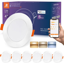DUSKTEC Smart Recessed Downlights 100mm 10W, Work with Alexa, APP & Voice Control, Dimmable 2700K-6000K Warm Neutral Cold White Tunable Spot Light, L