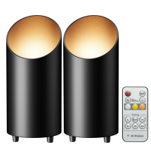 Wireless Spot Lights Indoor, Dimmable Modern Uplighter Wall Wash Lamps, Accent Light Indoor with Remote Control, 5000mAh Battery Operated Plant Uplig