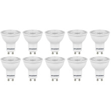Sylvania GU10 LED Light Bulbs – 5W (50W Equivalent), 345 Lumen, Warm White (3000K) – Glass Lens Finish, Energy Efficient Spotlights – 10 Pack