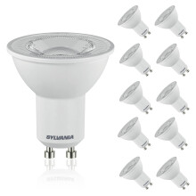 SYLVANIA RefLED ES50 LED GU10 Spotlight Bulb 4.2W (50W Equivalent) 345 Lumens Cool White 4000K - Pack of 10