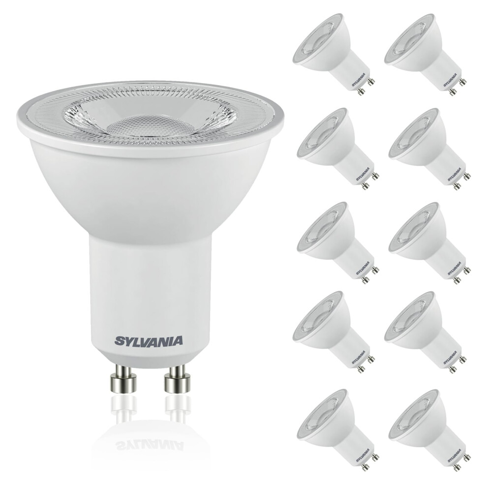 Sylvania Refled Es50 Led Gu10 Spotlight Bulb 4.2W (50W Equivalent) 345 Lumens Cool 4000K - Pack Of 10 White