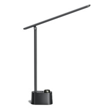 Honeywell LED Desk Lamp with USB Charging Ports, Sunturalux HWT-H01 Stepless Dimmable Eye Caring Desk Light for Home Office, Foldable Small College