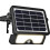 Luceco Luceco Solar Powered LED Outdoor Floodlight with PIR Motion Sensor, Security Light, Exterior Lighting, Angular Design, Adjustable, Guardian, Black, I 1
