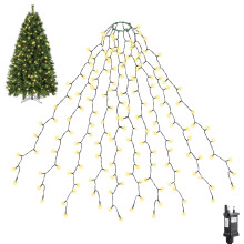 SALCAR Christmas Tree Lights, 2m x 8 Strands 280 LED Fairy Lights for 6-8ft Christmas Tree, Easy to Install, Indoor & Outdoor Decoration, 8 Modes, Wa