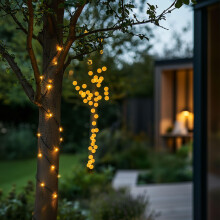 SolarCentre Elan Outdoor USB Solar Fairy Lights - White and Warm White - 200 LEDs 20m with Remote Control