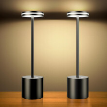 Hapfish 2 Pack Rechargeable Cordless LED Table Lamp, 5000mAh Battery Operated Table Lamps, 3 Color Modes, Dimmable, USB Desk Light for Home, Dining,