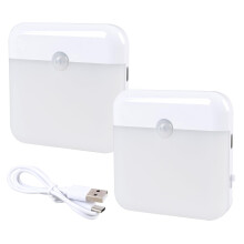 2 Pack Motion Sensor Night Light USB Type C Rechargeable Night Light Magnet