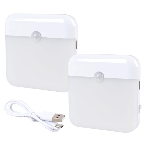 CatEye 2 Pack Motion Sensor Night Light USB Type C Rechargeable Night Light Magnet