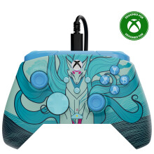 Turtle Beach Rematch Advanced Blue Kitsune Wired Gaming Controller for Xbox and PC – Powered Glow, Remappable Buttons, Hall-Effect Hair Triggers, 8f