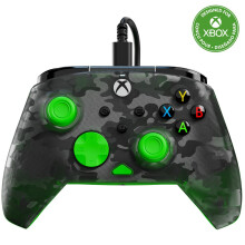 Turtle Beach Rematch Core Green and Ghost Black Camo Wired Gaming Controller with Audio Controls, Rumble Motors and Impulse Triggers – Licensed for