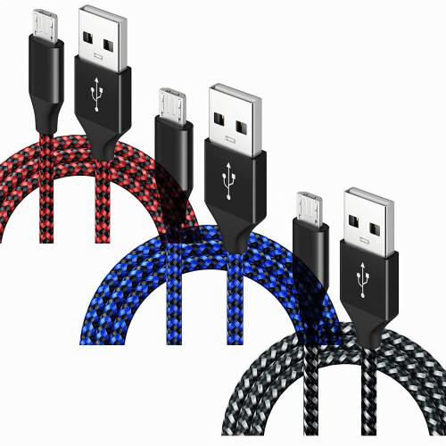 Usb Charger Cable for PS4 Controller, Work for Sony PlayStation 4/ PS4 Slim/Pro/Xbox One (10FT/3M 3PCS)