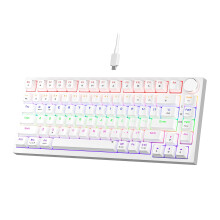 Newmen GM326 Mechanical Keyboard,Wired Gaming Keyboard,75% Percent TKL Hot Swappable Compact LED Backlit USB C Mechanical Gaming Keyboards with Knob