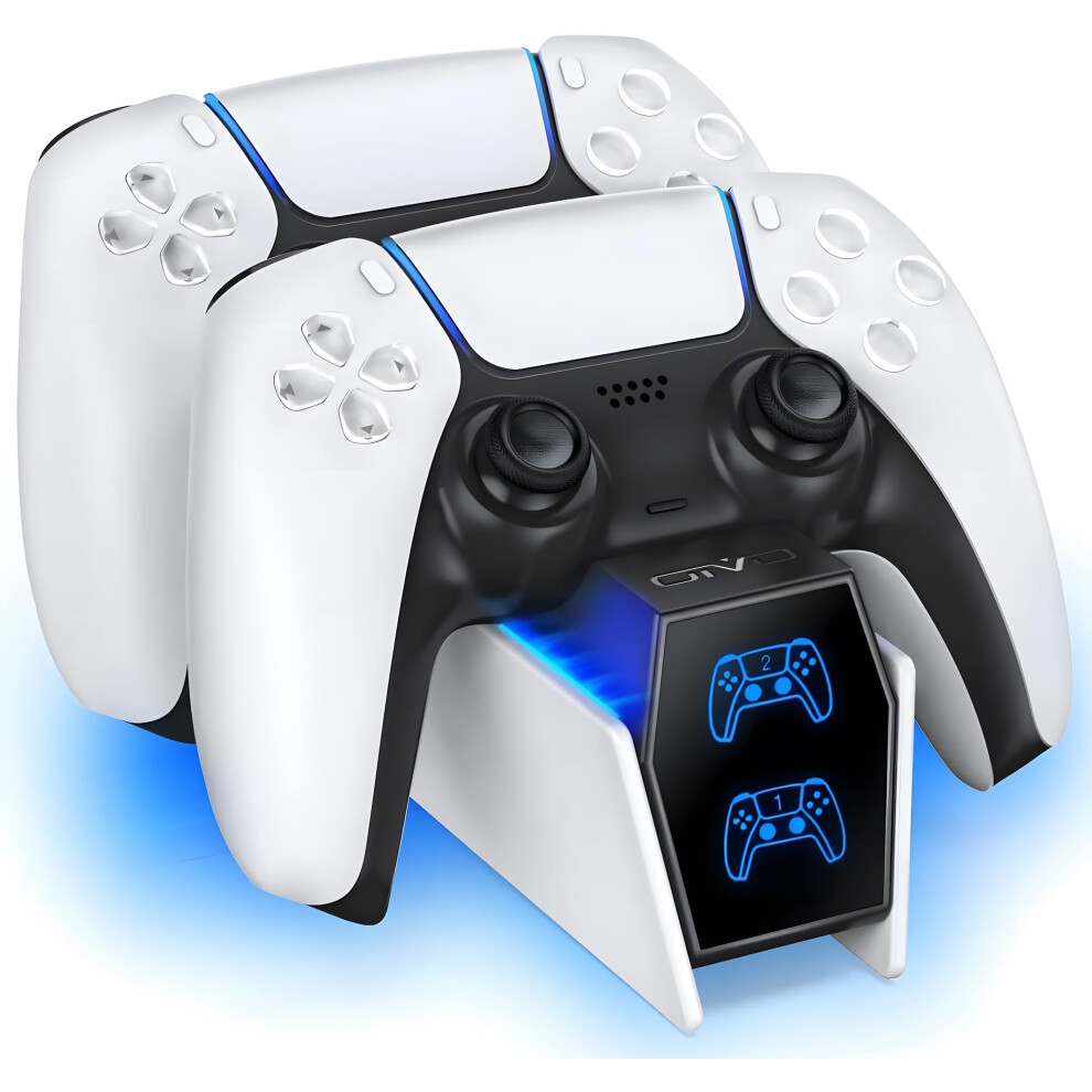 Oivo Ps5 Charging Station - 2H Fast Controller Charger For Playstation 5 Dualsense, Upgrade Charging Dock With 2 Types Of Cable For Dual Controllers 5004424951981