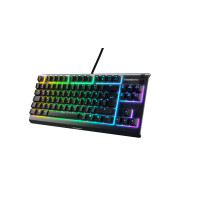 SteelSeries Apex 3 TKL - Gaming Keyboard - Tenkeyless Compact Form Factor - Silent Gaming Keyboard - 8-Zone RGB Illumination - IP32 Water & Dust Resi
