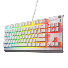 SteelSeries Apex 3 TKL - Gaming Keyboard - Tenkeyless Compact Form Factor - Silent Gaming Keyboard - 8-Zone RGB Illumination - IP32 Water & Dust Resi