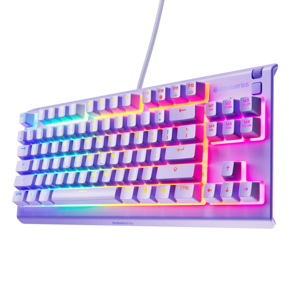 Steelseries Apex 3 Tkl - Gaming Keyboard - Tenkeyless Compact Form Factor - Silent Gaming Keyboard - 8-Zone Rgb Illumination - Ip32 Water & Dust Resi
