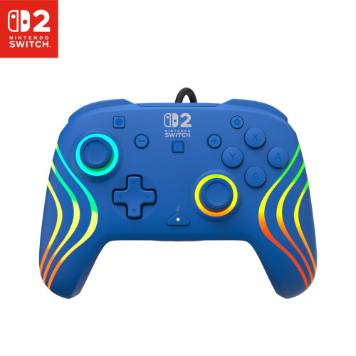 Turtle Beach Turtle Beach Afterglow Wave Blue Wired RGB Gaming Controller. Officially Licensed for Nintendo Switch 2