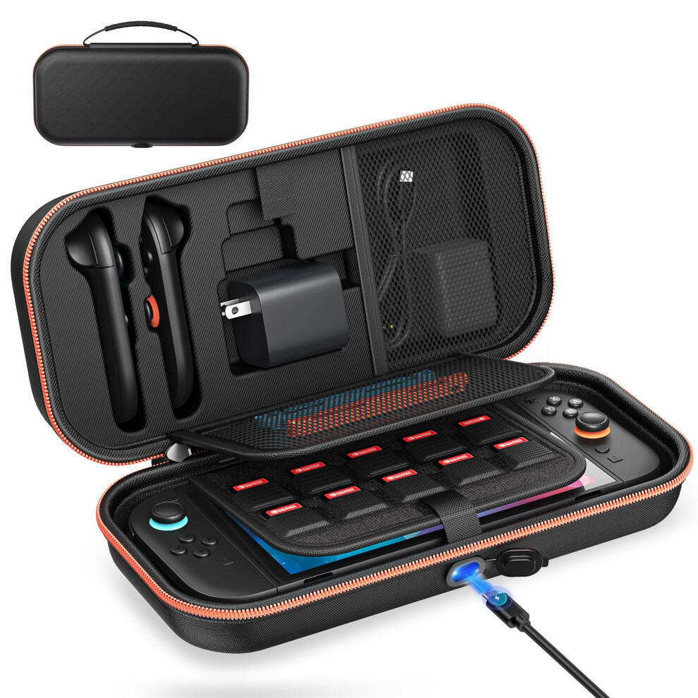 Photos - Other Toys  Carry Case for Nintendo Switch 2 / Switch OLED / Switch, Travel Case with Adapter and Joypad Storage, Ha 2025[Charge Inside]