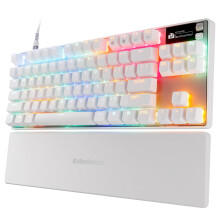SteelSeries Apex Pro TKL Gen 3 - White Gaming Keyboard - Adjustable Hall Effect Switches; OmniPoint 3.0 - Game-Ready Presets - Rapid Trigger, Protect