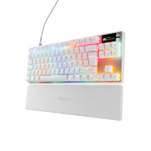 SteelSeries Apex Pro TKL Gen 3 - White Gaming Keyboard - Adjustable Hall Effect Switches; OmniPoint 3.0 - Game-Ready Presets - Rapid Trigger, Protect