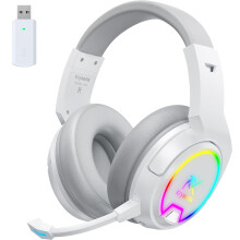 Krysenix PG4 2.4GHz Wireless Gaming Headset for PS5, PS4, PC, Mac, Switch - LED Light, Bluetooth 5.4 Gaming Headphone with Noise Canceling Mic, 48H B