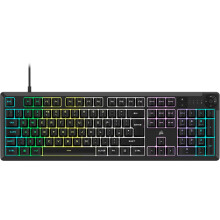Corsair K55 CORE RGB Membrane Wired Gaming Keyboard – Quiet, Responsive Switches – Spill Resistance – Ten-Zone RGB – Media Keys – iCUE Compa