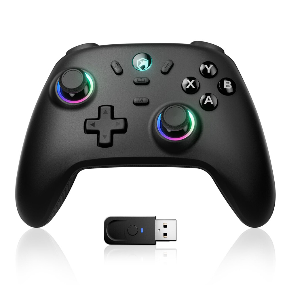 Echtpower Wireless Pc Gaming Controller - Hall Effect Joystick, 2.4G & Wired 1000Hz Polling Rate, 800Mah Battery, Adjustable Turbo/Vibration - For Pc 5005020034528