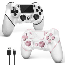 AceGamer 2 Pack Wireless Controller for PS4,2025 Newest,Game Controller for PS4/Pro/Slim/PC,Gamepad Joystick with Turbo/Back Button/Dual