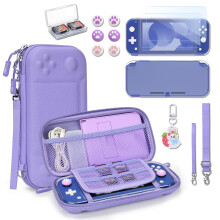 Younik Switch Lite Case, Portable Switch Lite Carrying Case, 14 in 1 Accessories Bundle with Carrying Case, Protective Cover, Game Card Case, Screen