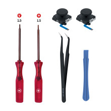 Mcbazel Switch Analog 3D Joystick Replacement & Repair Tool Kit for Switch/OLED/Joy-Con/Lite Controller, 2PCS Joysticks Tri-Wing & Cross Screwdriver