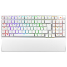 ASUS ROG Strix Scope II 96 Wireless Gaming Keyboard, Tri-Mode Connection, Dampening Foam & Switch-Dampening Pads, Hot-Swappable Pre-lubed ROG NX Snow