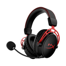 HyperX Cloud Alpha Wireless - Gaming Headset for PC, 300-hour battery life, DTS Headphone:X Spatial Audio, Memory foam, Dual Chamber Drivers, Noise-c