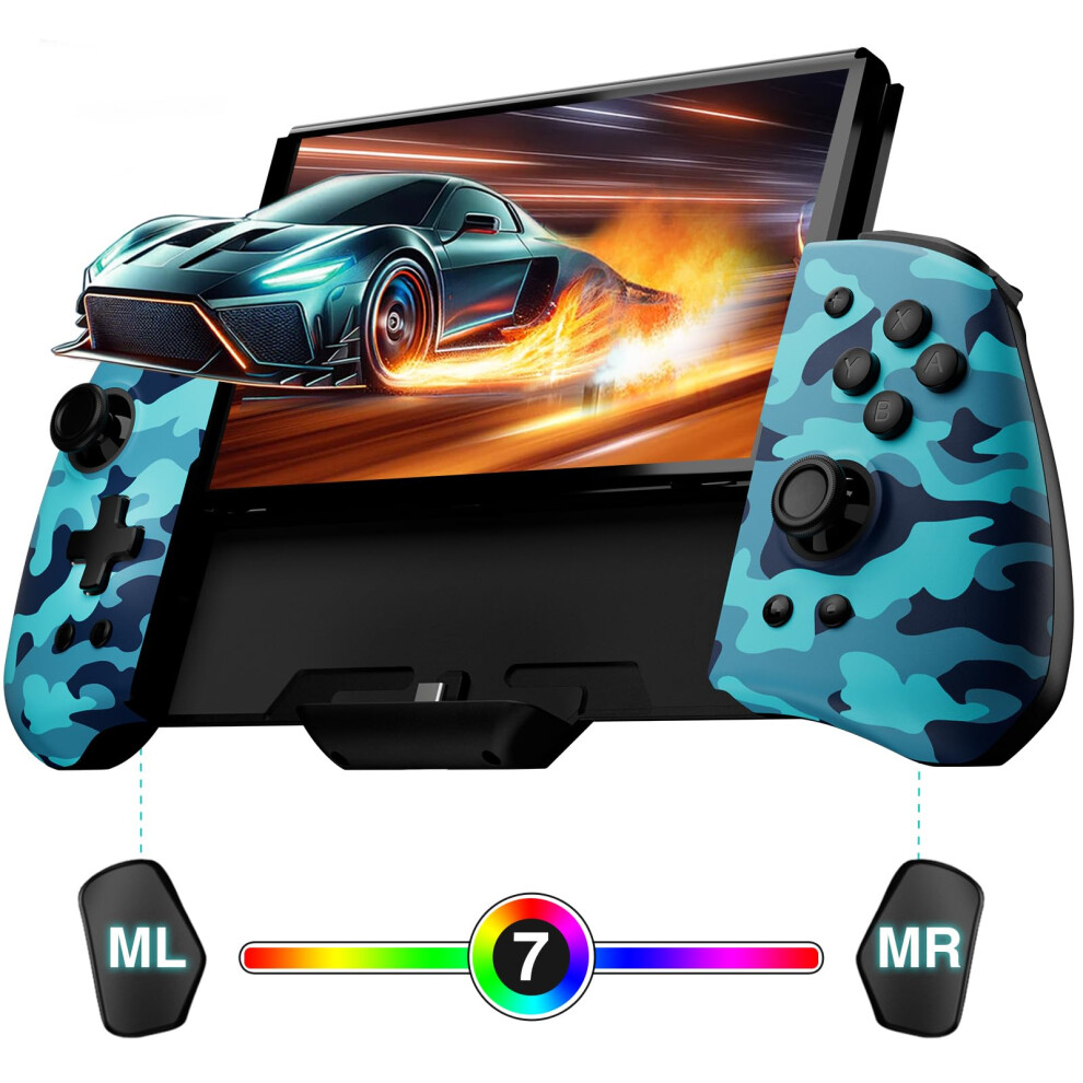 Palpow Hall Effect Switch Controller For Nintendo Switch/Oled One-Piece Joypad, Ergonomic Switch Handheld Controller With/Rgb/Turbo/Mapped Switch Pro 5001338575067