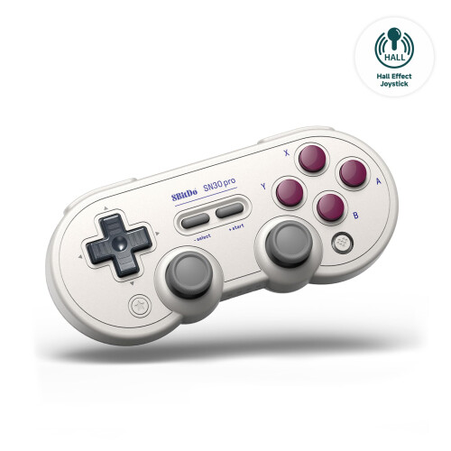 8BitDo SN30 Pro Bluetooth Controller, Hall Effect Joystick Update, Compatible with Switch, Switch 2, PC, macOS, Android, Steam Deck & Raspberry Pi (G