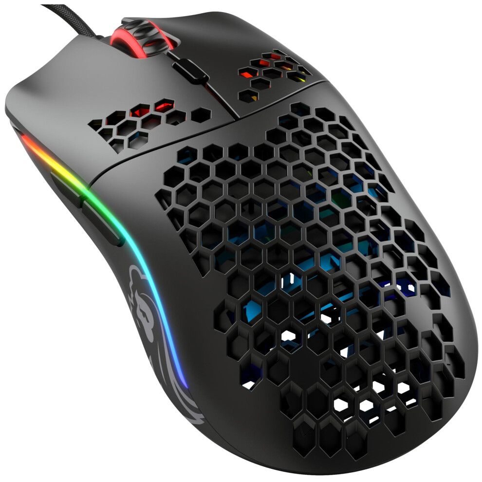 Glorious Gaming Model O- (Small) Compact Wired Gaming Mouse - 58G Superlight Honeycomb Design, Rgb, Pixart 3360 Sensor, Ambidextrous, Omron Switches 5002988603872