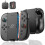 JSAUX Charging Grip for Switch 2 JoyCon, Built-in Battery & Playing While Charging, Ergonomic Controller Charger Handle Grip Set for Nintendo Switch 1