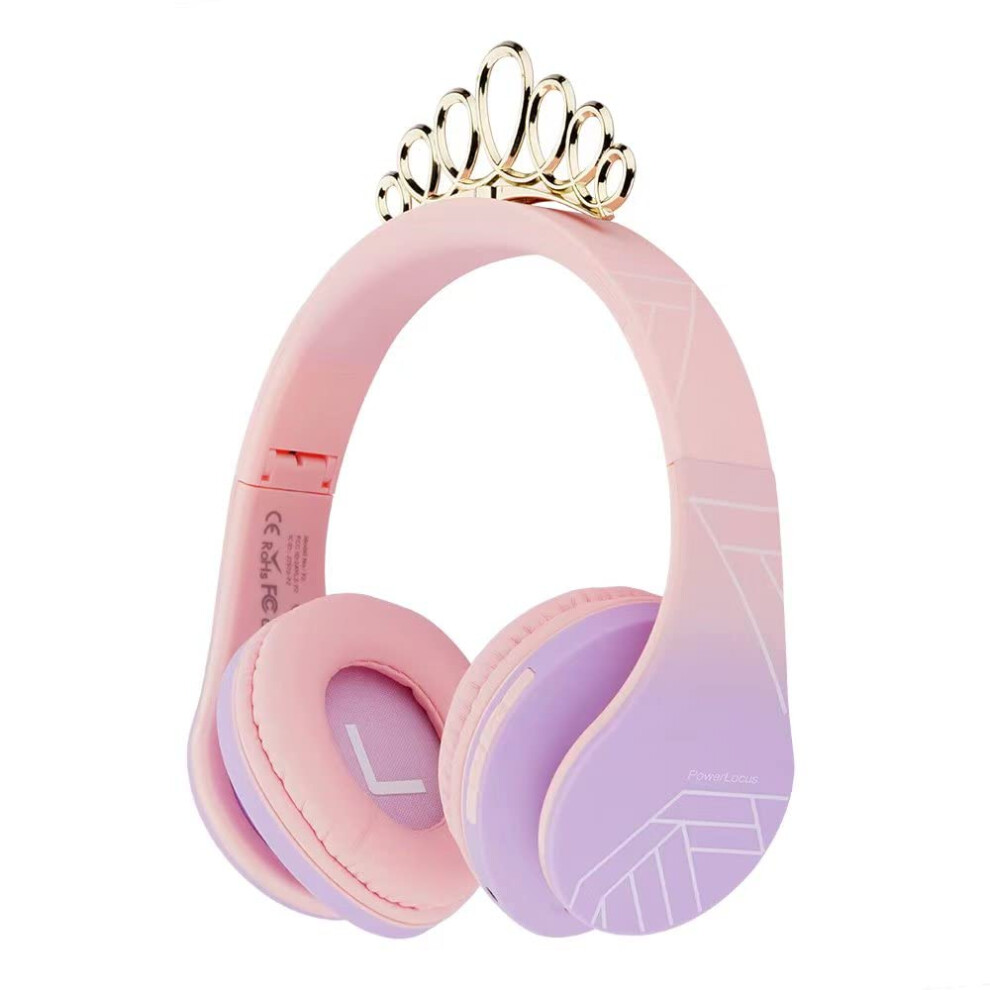 Powerlocus P2 Kids Headphones Wireless, Bluetooth Headphones For Kids Over Ear With Volume Limit 85Db, Built-In Microphone, Foldable, Carry Case, Mic 5007011147903