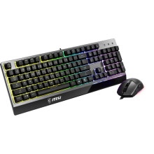 MSI VIGOR GK30 COMBO, QWERTY, UK Layout - Gaming Keyboard + Mouse Bundle, Mech-Membrane Switches, 6-Zone RGB Lighting Keyboard, Dual-Zone RGB Lightin