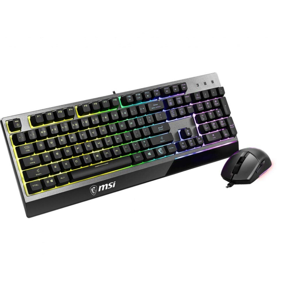 Msi Vigor Gk30 Combo, Qwerty, Uk Layout - Gaming Keyboard + Mouse Bundle, Mech-Membrane Switches, 6-Zone Rgb Lighting Keyboard, Dual-Zone Rgb Lightin