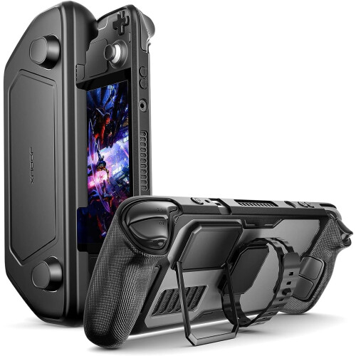 JSAUX ModCase Compatible with Steam Deck, PC0104 Modular Valve Accessories Include Protective Case, Face Cover, Metal Bracket and Strap - Basic Set