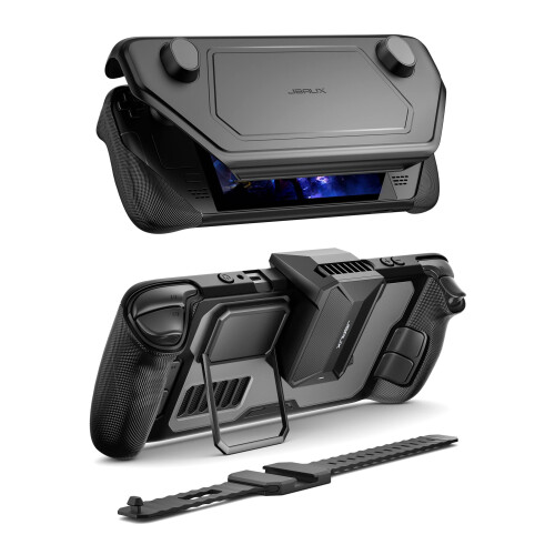 JSAUX ModCase Compatible with Steam Deck, PC0104 Modular Case with Cooling Fan Valve Steam Deck OLED Accessories Include Protective Case, Face Cover,