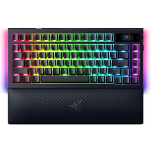 Razer RazeRazer BlackWidow V4 Pro 75% - Wireless Hot-Swappable Gaming-Keyboard - OLED Display (command dial, 4K Hz & Bluetooth connectivity, Snap Tap
