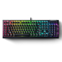 Razer BlackWidow V4 X (Green Switch) - Mechanical Gaming Keyboard with Razer Chroma RGB (Clicky Mechanical Switches, 6 Dedicated Macro Keys, Doublesh
